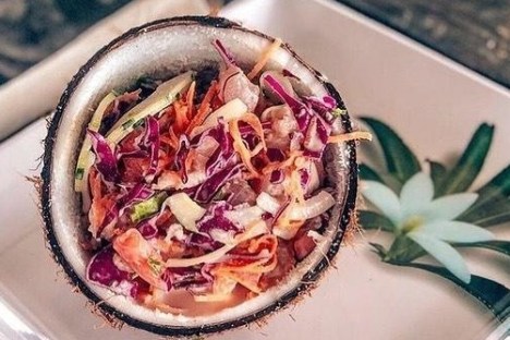 a bowl of food on a plate