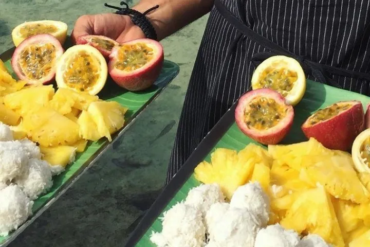 a tray of food on a table
